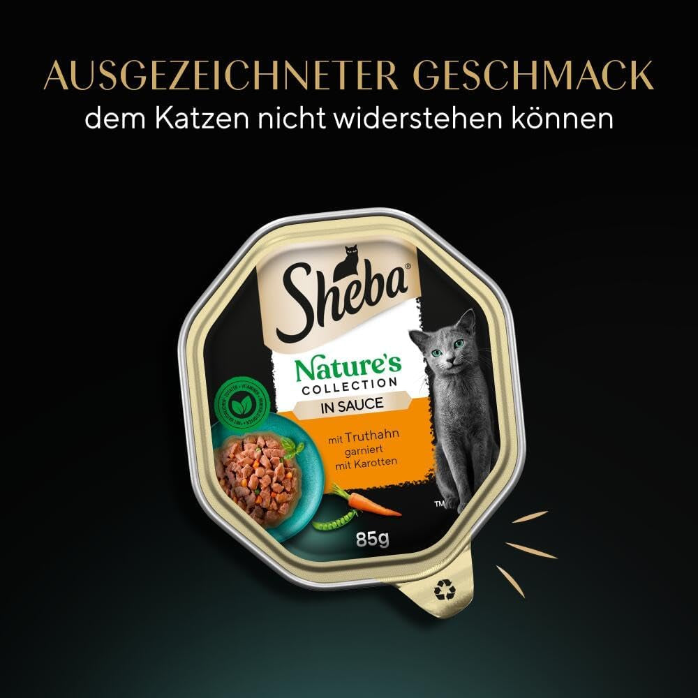 SHEBA Wet Cat Food, Nature's Collection i Turkietsås, 2 x 11 x 85g