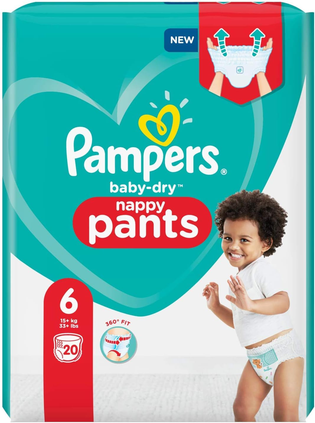 Blöjor Pampers 81657566 Baby-Dry Byxor, vit