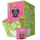 Cupper Ekologisk fruktte Tranbär Hallon | Hallon te | 250 oblekta tepåsar | Big Pack | Perfekt för kontoret | Ekologisk | Rättvis handel