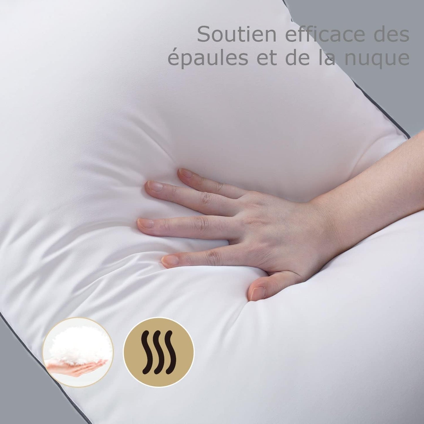 Bedstory Kudde, 50 X 70 Cm, 2 delar, Bittålig, Svettandande, Hypoallergen, Fyllning: 100 % polyesterfiber, Ultrakomfort och mjuk komfort och utmärkt stöd Naty Shop Standardkuddar