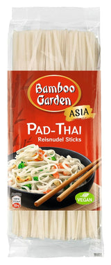 Bamboo Garden - Pad Thai risnudlar, för traditionella nudelrätter som Pad-Thai, Vegan, 1 x 300 g (paketets design kan variera)