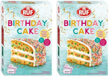 RUF Birthday Cake, Geburtstagskuchen, Schicht-Torte Aus Rührteig Und Konfetti-Streusel, Tortencreme Und Buntem Dekor-Mix, Für Kindergeburtstag, Familienfeier, Einschulung, 1X425G Icings and Decor Naty Shop 425 G (2Er Pack)