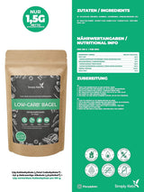 Helt enkelt Keto Lower Carb* Bagel Baking Mix för Lower Carb* och ketogen kost - laktos- och glutenfri - 335 gram Naty Shop Kitchen