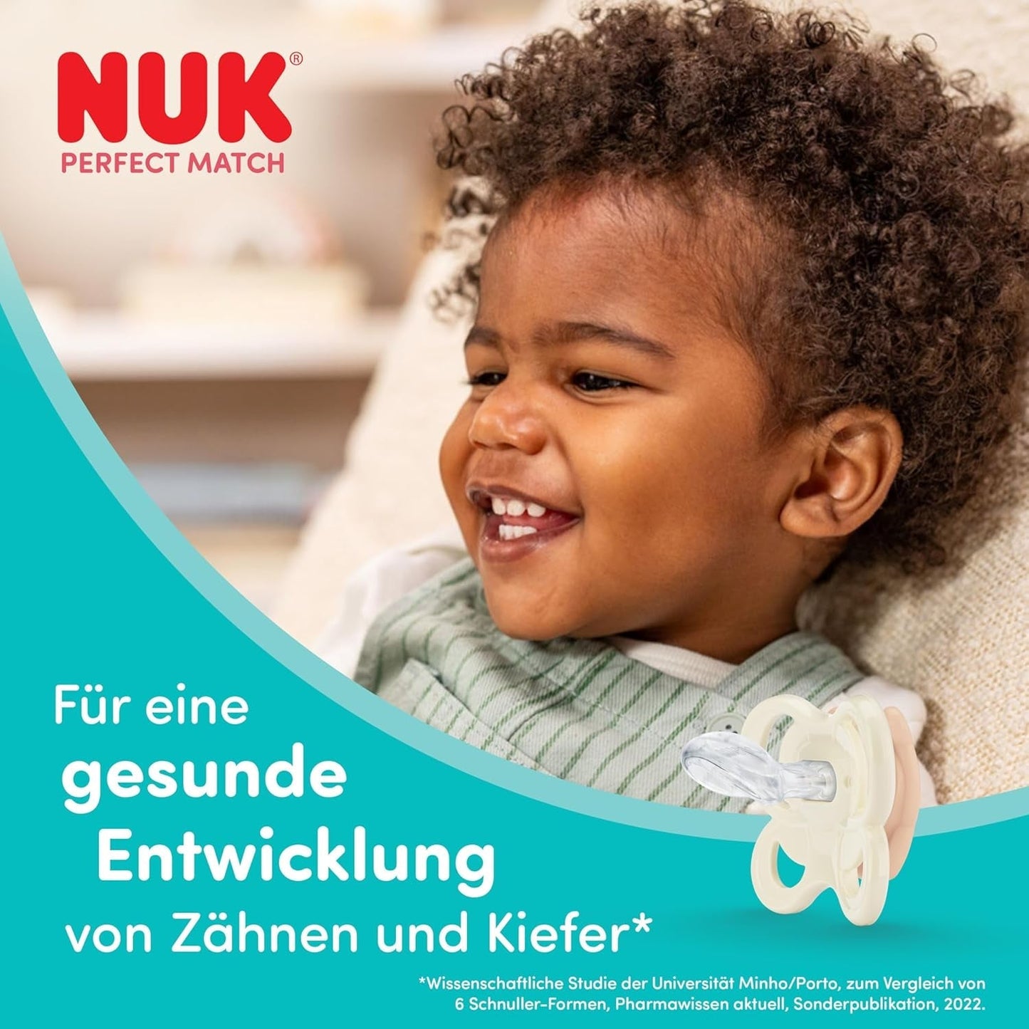 NUK Perfect Match luftnappar för spädbarn | 0-6 månader | Ortodontiska nappar som främjar luftcirkulationen och förhindrar utslag orsakade av saliv | 95 % acceptans av spädbarn** | Disney Nalle Puh | Paket om 2