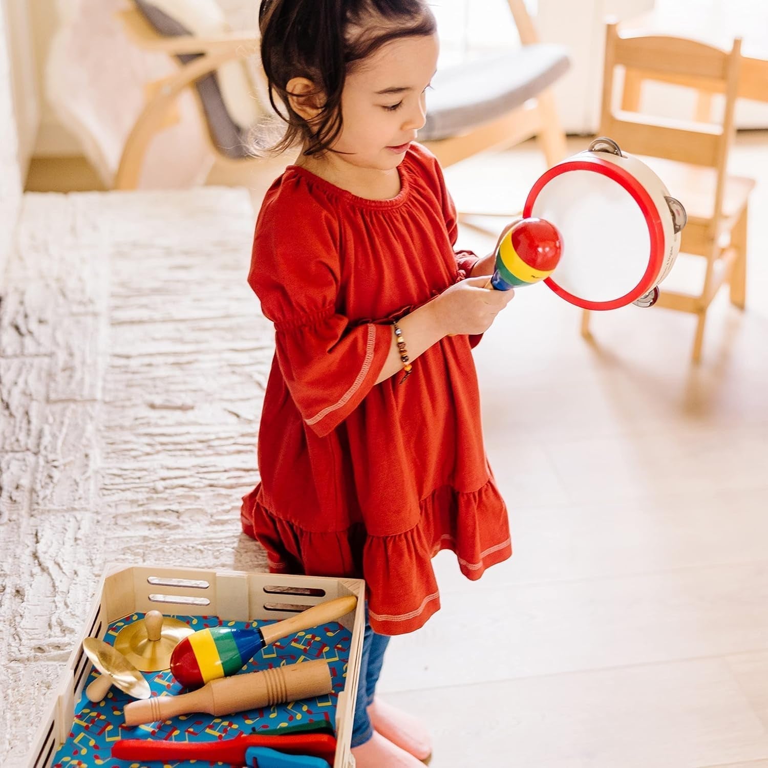 Melissa & Doug Ett band i en låda | Pedagogiska leksaker | Musikleksaker för barn | 3+ | Present till pojkar eller flickor Naty Shop Baby Toys