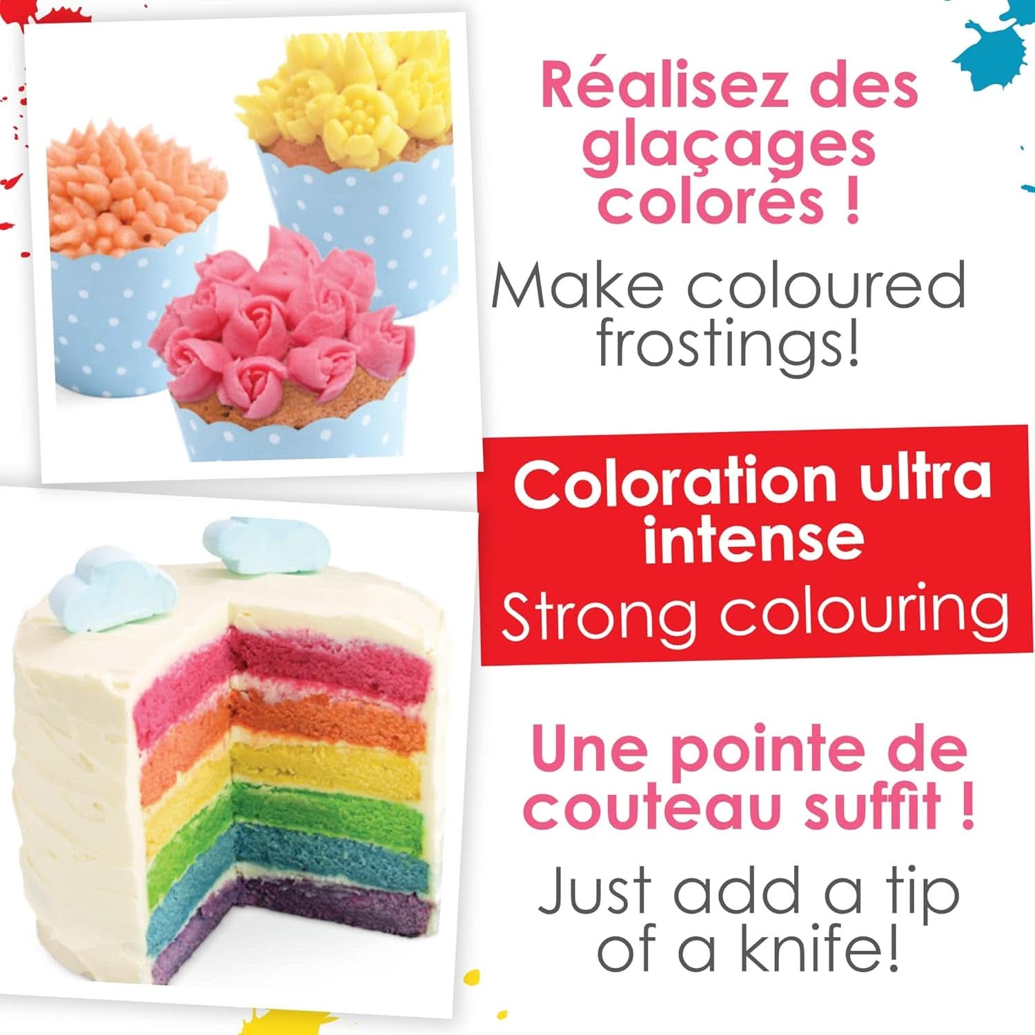 ScrapCooking, Set med 3 pulveriserade matfärger - röd, gul, blå, 3 x 5 gram Naty Shop