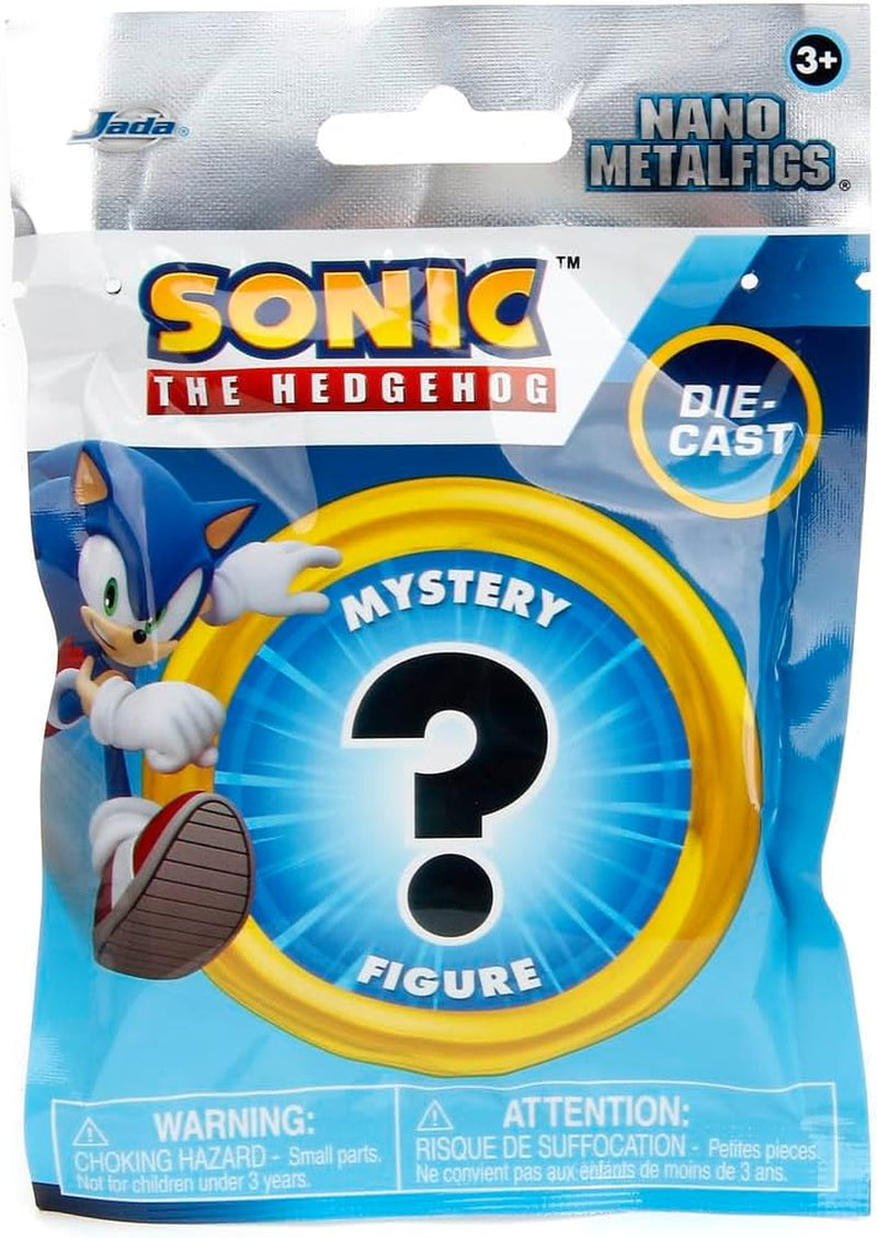 Jada Toys Sonic the Hedgehog Figur (1X Mystery Figur i Blind Pack) - 1 Surprise Collectible Figur från 13 Sonic Figurer, Nano Metal Figur (Ca 4 Cm) För barn och fans från 3 år, Wave 1 Actionfigurer Naty Shop