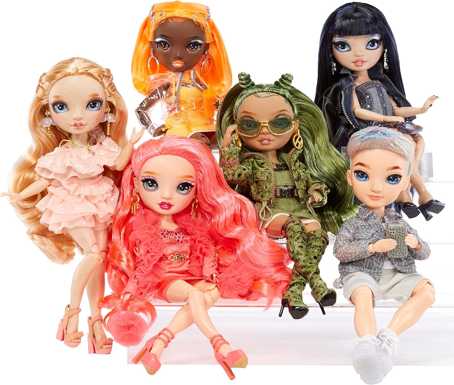 Rainbow High Fashion Doll - Aidan Russell - Purple Boy Doll - Fashionabla kläder och 10+ färgglada lektillbehör - För samlare och barn i åldrarna 4-12