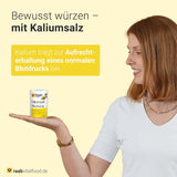 Raab Vitalfood Kalium salt-Mischung, Mineralsalzmischung med 66,7% Natriumchlorid (Kochsalz) och 33% Kaliumchlorid, Kalium trägt zur Aufrechterhaltung eines normalen Blutdruck bei (1 x 200 g Dos)