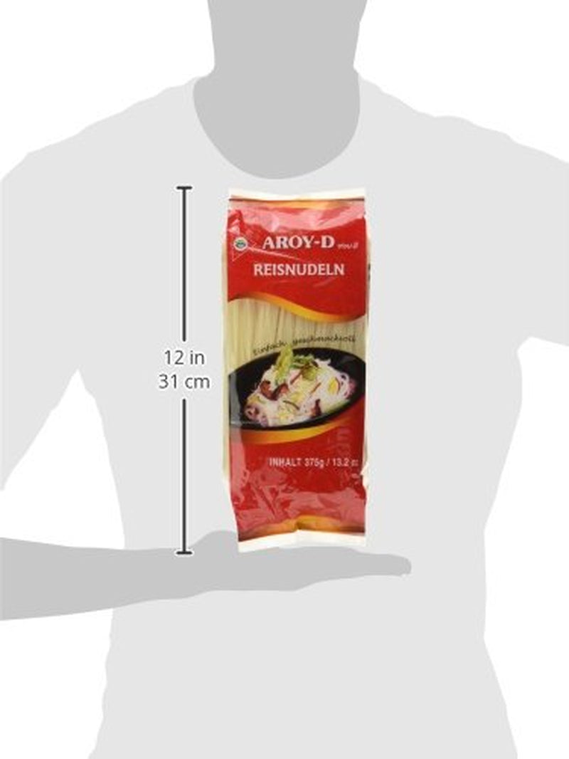 Aroy-D Risnudlar Glutenfria 3 mm förpackningar (1 förpackning x 375 g)