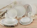CreaTable, 33065, Uno-serien gul-vit 12-delad servisset, porslinstallrikar, diskmaskin och mikrovågssäker, tillverkad i Portugal