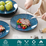 4-personers servisset Vancasso BUBBLE 16-delat stengods kombinationsset Vintage stil servisset innehåller skålar, kaffekoppar, desserttallrikar och tallrikar för 4/8/12