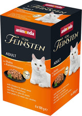 Animonda vom Feinsten våt kattmat med kyckling i morotssås (6 x 100g), spannmålsfri, sockerfri våt kattmat med färska och köttiga ingredienser