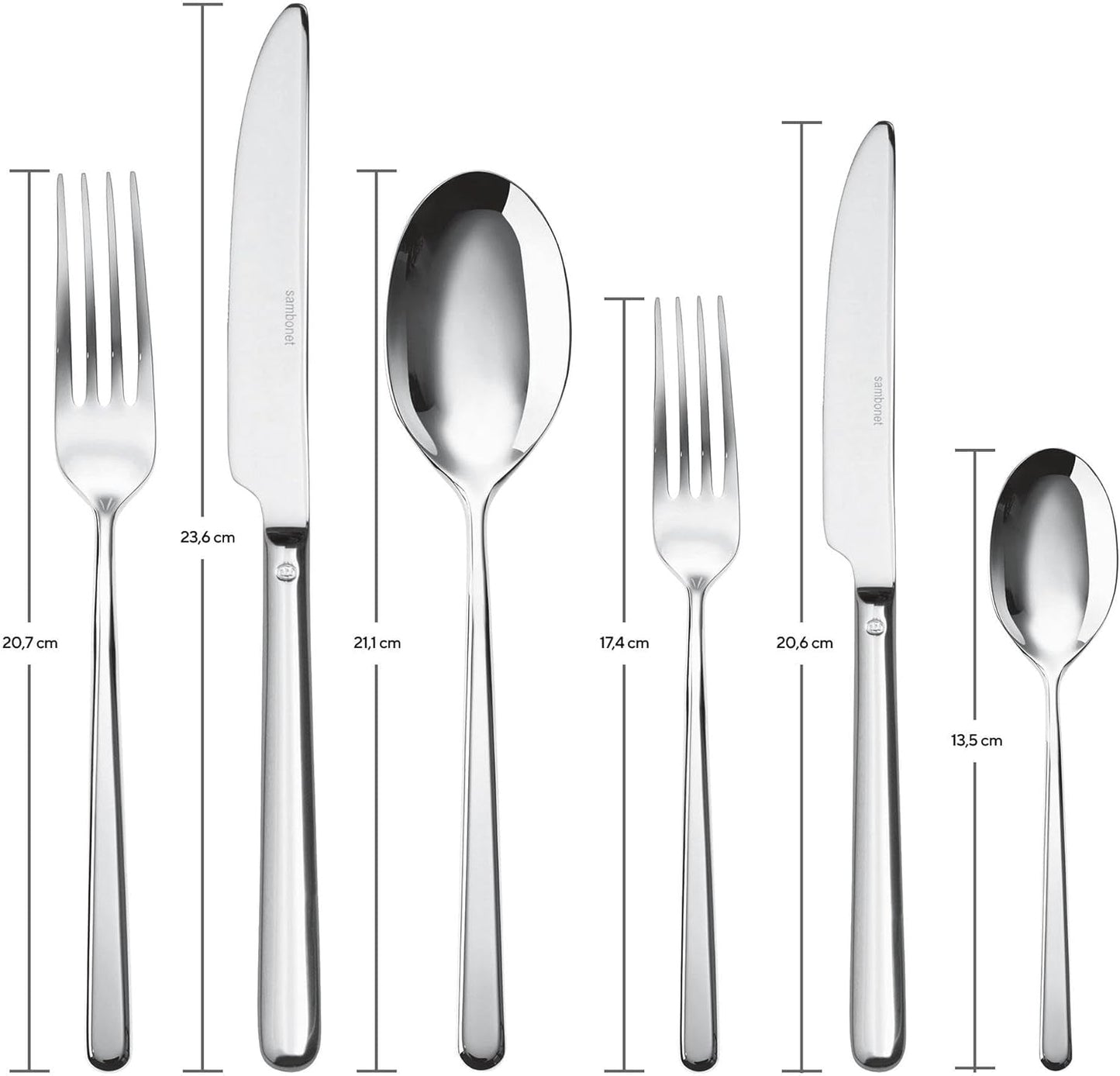 Sambonet 52513-83 Bestick 36 delar, Rostfritt stål Kök Naty Shop