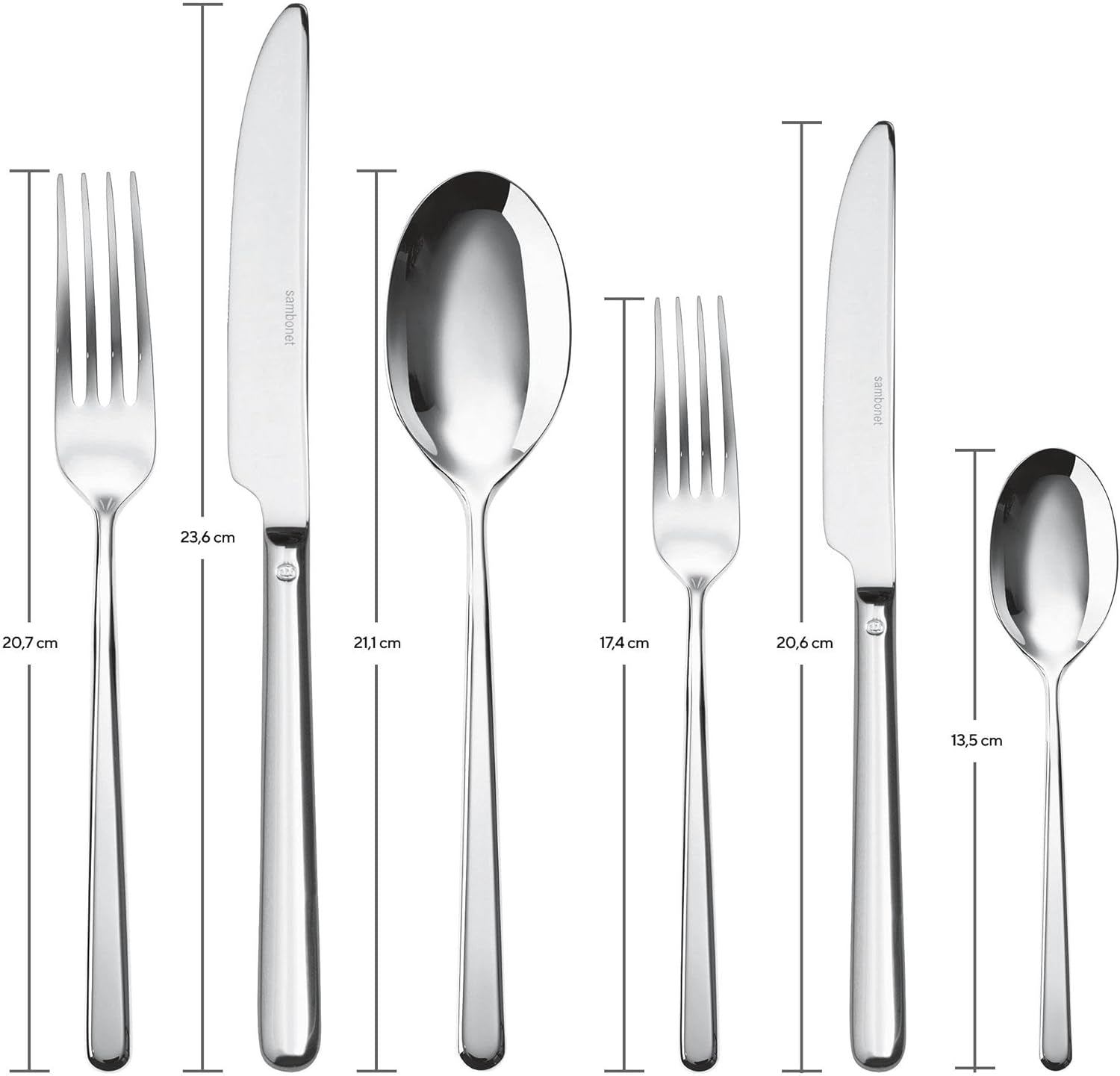 Sambonet 52513-83 Bestick 36 delar, Rostfritt stål Kök Naty Shop