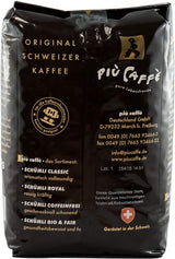 Café Crème Kaffeebohnen, würzig, kräftig, intensiv och gehaltvoll, Arabica och Robusta, Schweizer Trommelröstung, ganze Bohnen für Volllautomaten Schümli Royal 1 kg