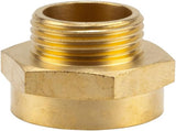 Gardena Mässingsreducer gängad Nippel: Mässingskoppling för gängad reducering t.ex. för pumpar, 33,3 mm utvändig gänga (G 1 tum) / 42 mm invändig gänga (G 1 1/4 tum) (7266-20)