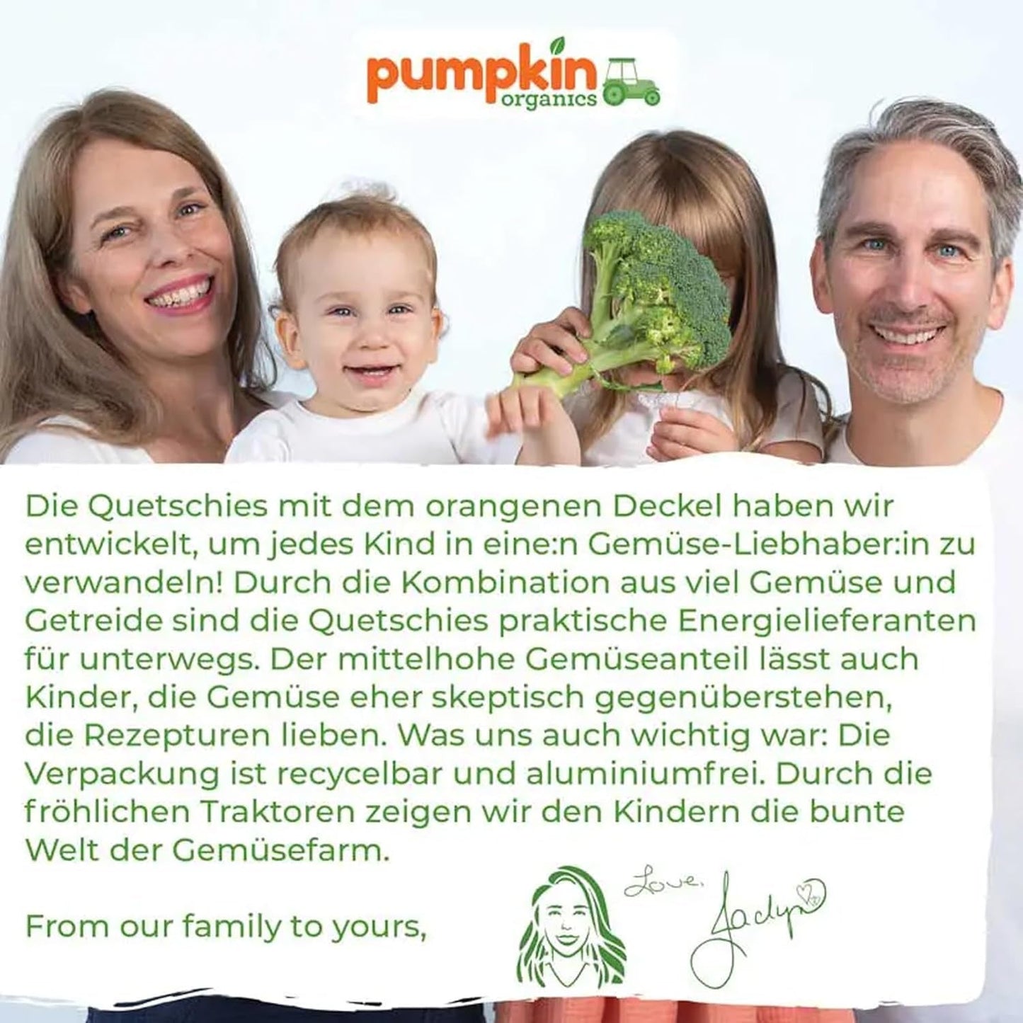 Pumpkin Organics Bio Gemüse-Getreide-Quetschie Kürbis, Birne, Apfel, Pflaume, Hafer ohne Zuckerzusatz¹ - ab 8 Monaten - als Snack eller Beikost für unterwegs (100g)