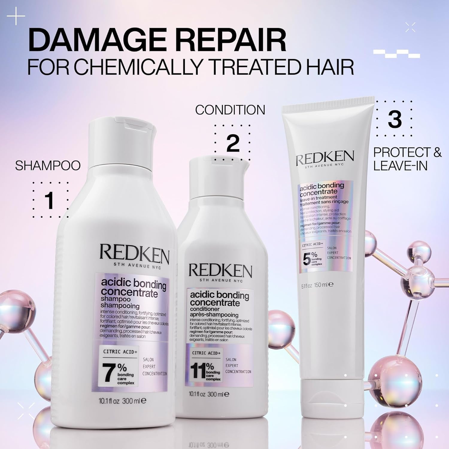 Redken Acidic Bonding Shampoo Concentrate för färgat hår, 300ml Redken dusch och bad