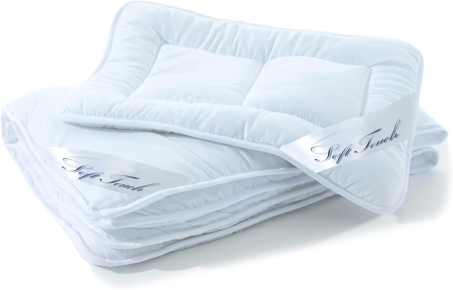 Aqua-Textil Soft Touch Set för barn Täcke 100 X 135 Cm 250G och 350G med kudde 40 X 60 Cm 150G Täcke 4 säsonger Klimatkontroll Oeko-Tex Täcken och täcken Naty Shop