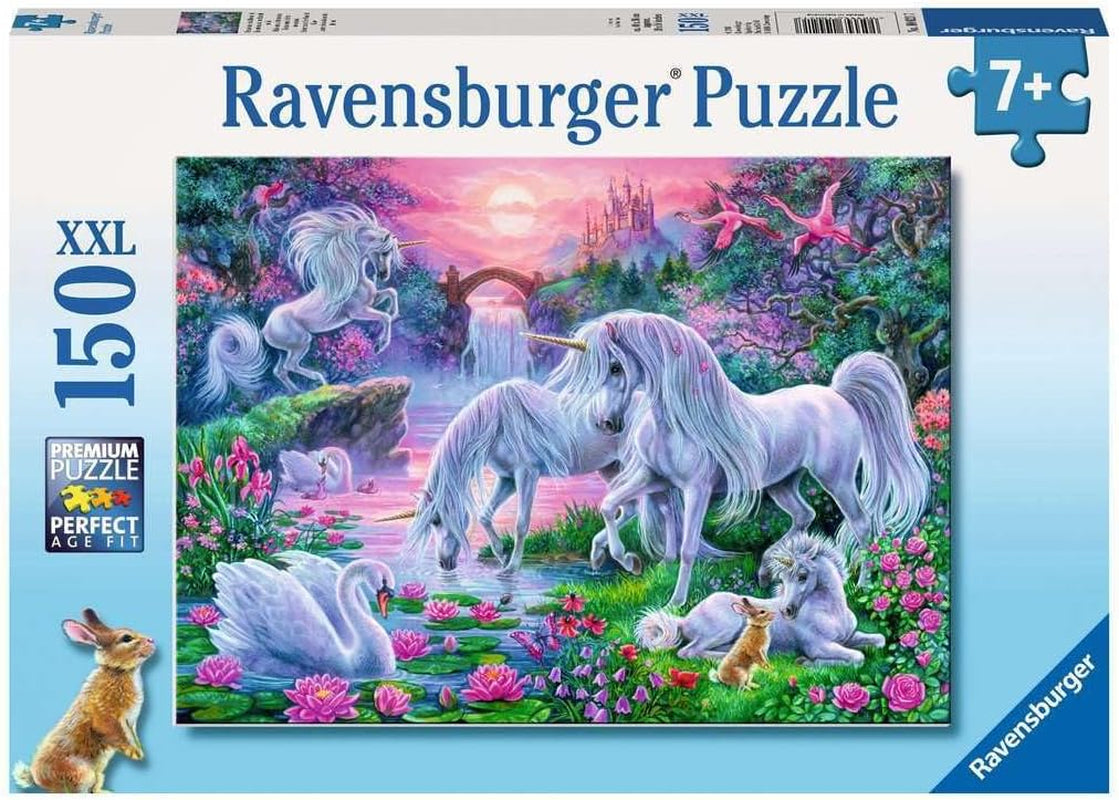 Ravensburger pussel för barn - 10021 Einhörörner Im Abendrot - Fantasy pussel för barn över 7 år, med 150 bitar i XXL-format Pussel Naty Shop Standardtitel