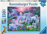 Ravensburger pussel för barn - 10021 Einhörörner Im Abendrot - Fantasy pussel för barn över 7 år, med 150 bitar i XXL-format Pussel Naty Shop Standardtitel