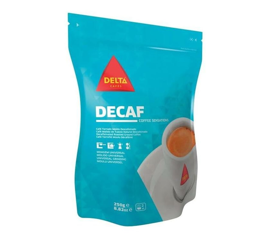 Koffeinfritt kaffe Delta MQ 250g – Förpackning om 2 | Malet kaffe | Intensiv doft utan koffein