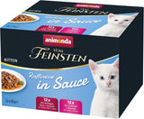 animonda vom Feinsten Premium Kitten Våtfoder för katter, Raffinerade smaker i sås, 24 påsar (24 x 85g), Högkvalitativt våtfoder för katter, sockerfri, Blandad mix