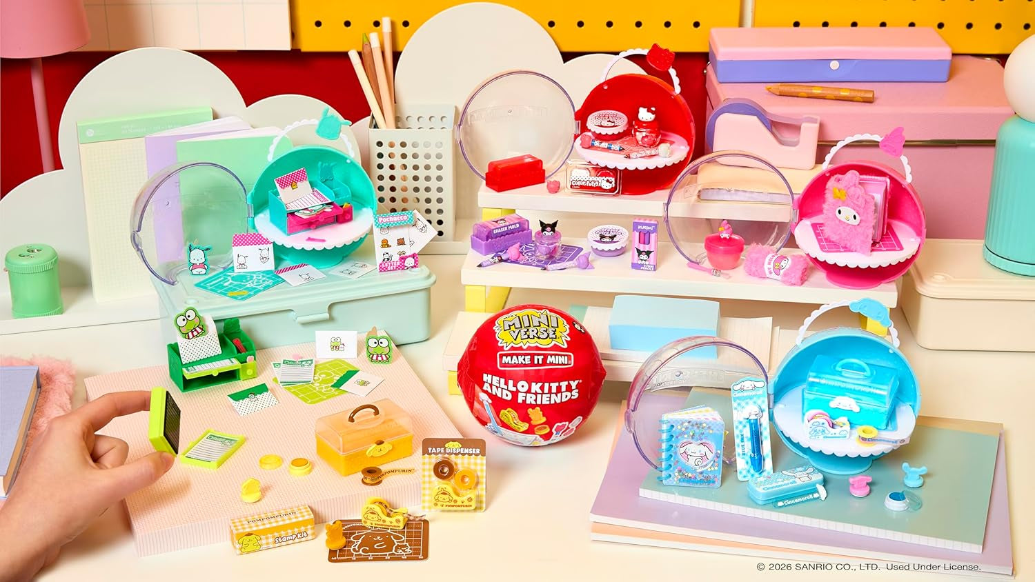 Miniverse MGA Make It Mini Hello Kitty and Friends Series 3 - Mini Collectibles, Sanrio, Retro Replicas Stationery, Crafts, DIY, för samlare och barn från 8 år och uppåt