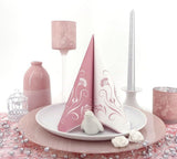 Appartina Elegantia 40X40 Cm Tygliknande luftlagda servetter, högkvalitativ bröllopsservett, tygliknande bröllopsservetter Engångsservetter för olika tillfällen (Dusky Pink)