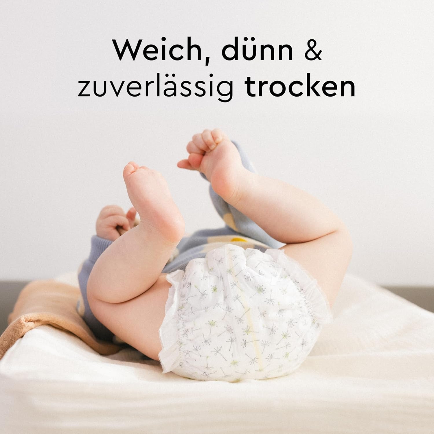 LILLYDOO Babyblöjor Hudvänliga - Storlek 3 (6-10 kg), 29 delar, tillförlitligt läckskydd, mjuk, parfymfri och lotionfri för känslig hud, dermatologiskt testad