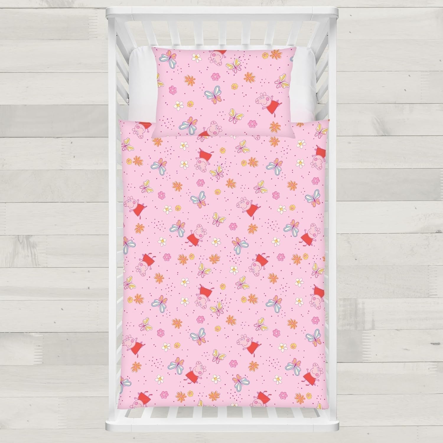 Peppa Pig barnbäddset, 100 x 135 cm och 40 x 60 cm, bomull Sängkläder - barn Naty Shop