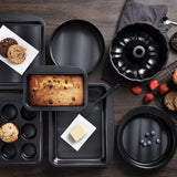 Masterpro Foodies - bakplåtar för 6 muffins - Jämn fördelning av värme - Tillverkad av kolstål - Anti-seize botten - Avtagbar och lätt att tvätta Bakplåtar och formar Naty Shop