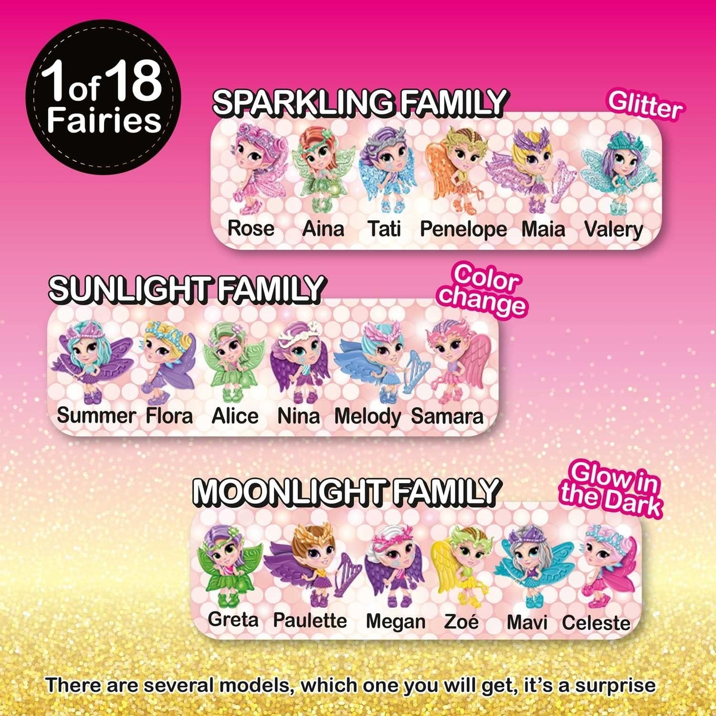 Galenskapens älva i min ficka | Fairy Doll with Wings, Samlar Fairy Toy med specialeffekter som glitter, Glow in the Dark och Color Changing