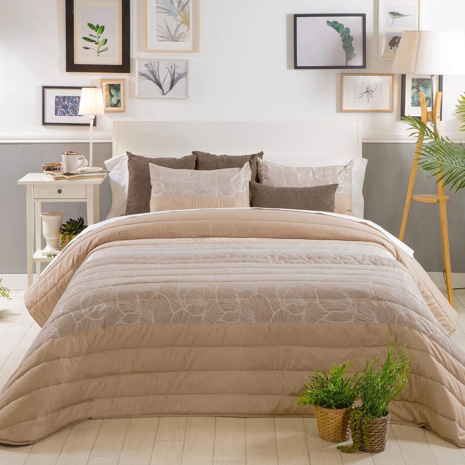 Sancarlos Spring 1 filt, krämfärgad, för sängar med en bredd på 105 cm Täcken och täcken Naty Shop Krämfärgad Säng med en bredd på 105 cm