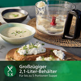 Philips Kompakte Küchenmaschine – 850W, 31 funktioner, 2,1-Liter-Behälter, Powerchop, Edelstahlklinge (HR7530/10) Kitchen Naty Shop