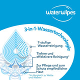 WaterWipes Sensitive+ Hydrating Boost våtservetter, hydratiserande våtservetter, 360 delar (6-pack), 3 i 1 rengöring, vård, hydrat, 99 % aloe vera-vatten, oparfymerade babyservetter