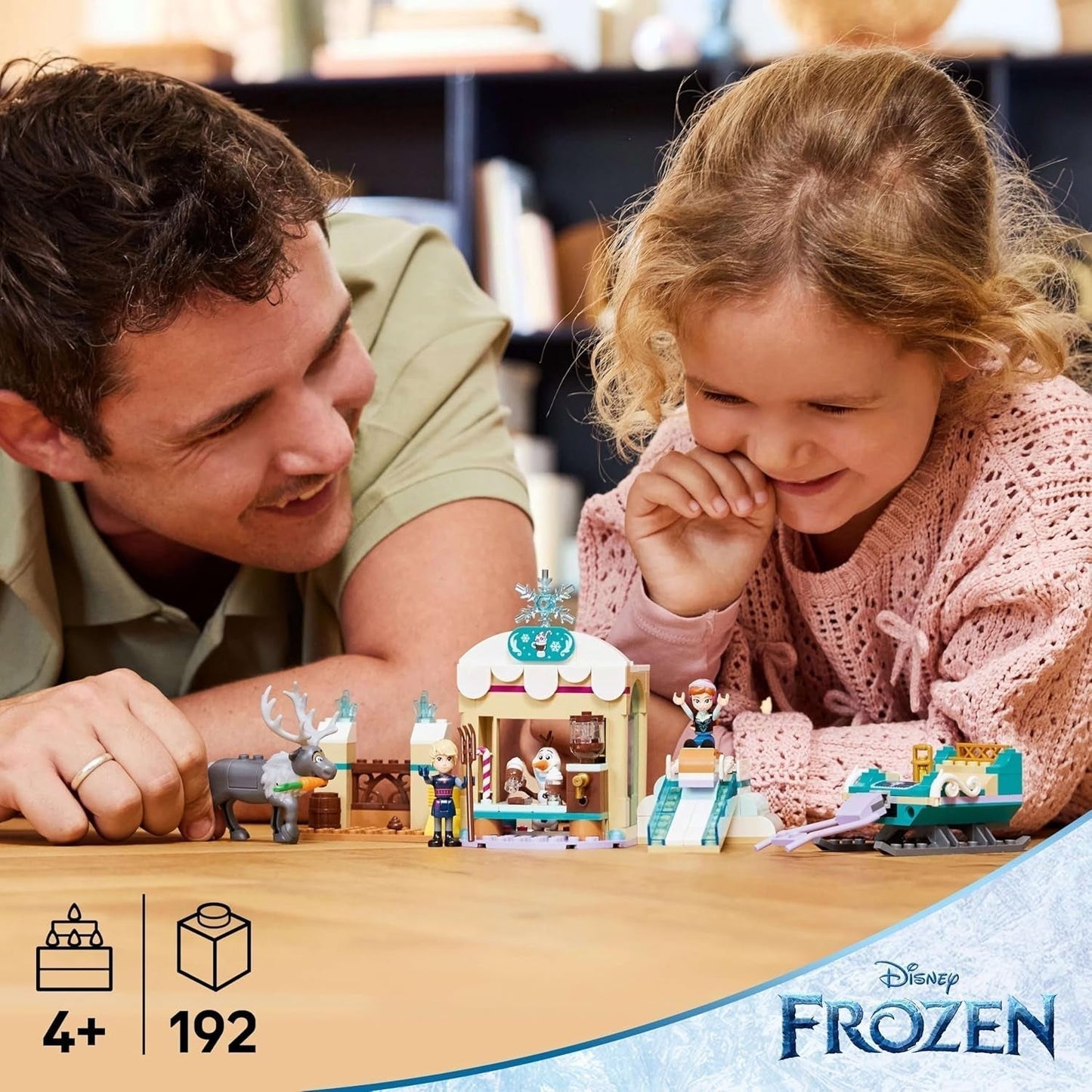 LEGO Ç€ Disney Frozen Annas slädeäventyr, Byggleksak och Fantasilekset, Chokladställ med Anna, Kristoff, Olaf och Sven Minidockor, Prinsessleksak för tjejer från 4 år 43256 Byggset Besuche den LEGO-Store
