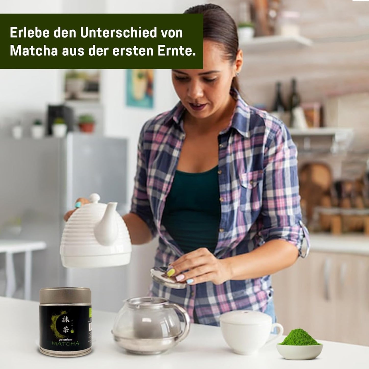 Ceremoniell UJI - 30 g låda - Bio - 100% japansk matcha - Första skörd - Ren matcha - Mald