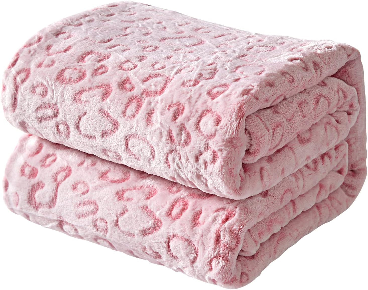 FY FIBER HOUSE flanell fleece, mikrofiberfilt med 3D gepardtryck, 228 X 274 cm, lila Täcken och täcken Naty Shop Pink Leopard 40"X50"