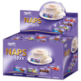 Milka Naps Mix 1 X 1 702 Kg, Mini-Schokoladentäfelchen Aus Alpenmilch, Erdbeer, Haselnuss Und Crème Au Cacao Naty Shop Standardtitel