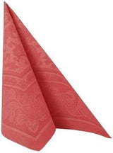 50 premiumservetter "ROYAL Collection" 1/4-faldig 40 cm X 40 cm Röd "Ornament" av hög kvalitet (paket med 2)