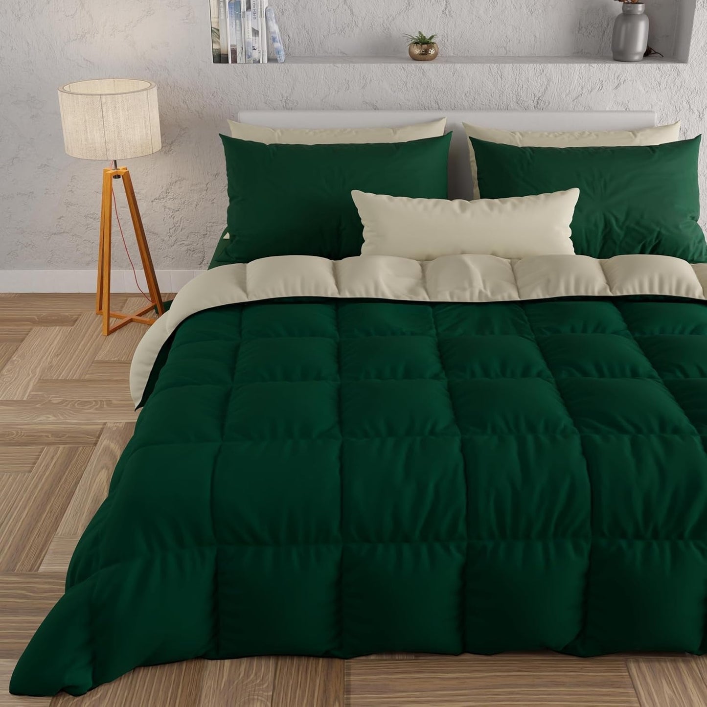 PETTI Artigiani Italiani - Vintertäcke för dubbelsäng, maxi, monokrom, dubbelsidig, vit, grå, 100% Made in Italy Täcken och täcken Naty Shop Greetings Sängstorlek 170-180X200: [Täcke 260 X 270 Cm]