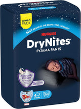 DryNites Absorberande sängvätningsblöjor för pojkar 4-7 år (17-30 kg), Jumbo månadspaket, 64