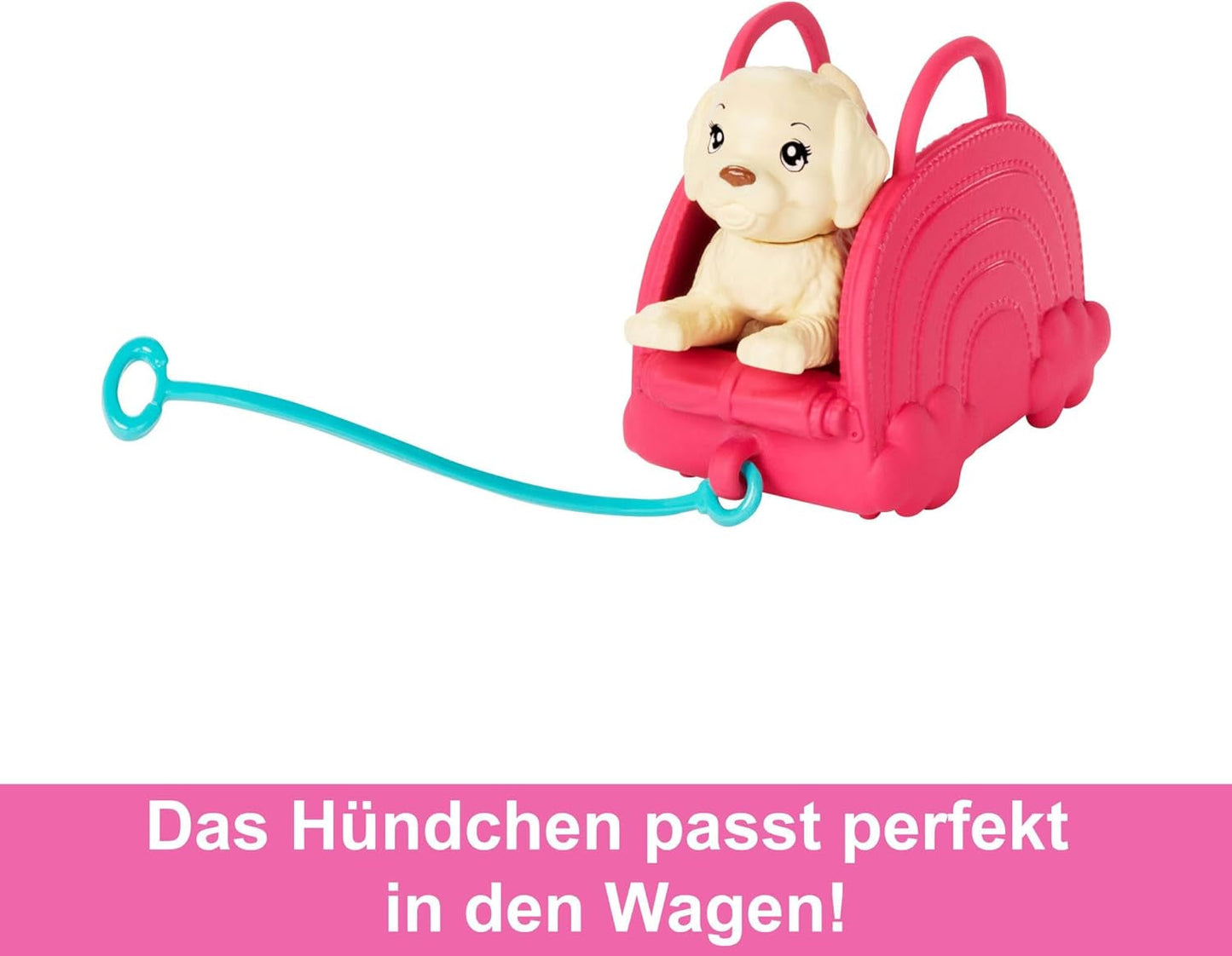 Barbie Toy Chelsea Doll & Accessories Dog Travel Set 6 delar inklusive hundställ HJY17 Naty Shop Dolls