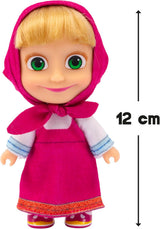 Masha och Michka 12 cm Masha docka och 20 cm Bärka plyschleksak för barn 3 år och uppåt MHA21