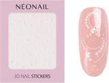 NÉONAIL Nagelstickers 3D - 61 Muster - Nail Charms - Nägel Selber Machen - Nails - Nageldesign - Accessoarer - Nailart - Nail Art Zubehör - Nagel Deko - Nagelschmuck - Dekoration Nageldesign - Weiß