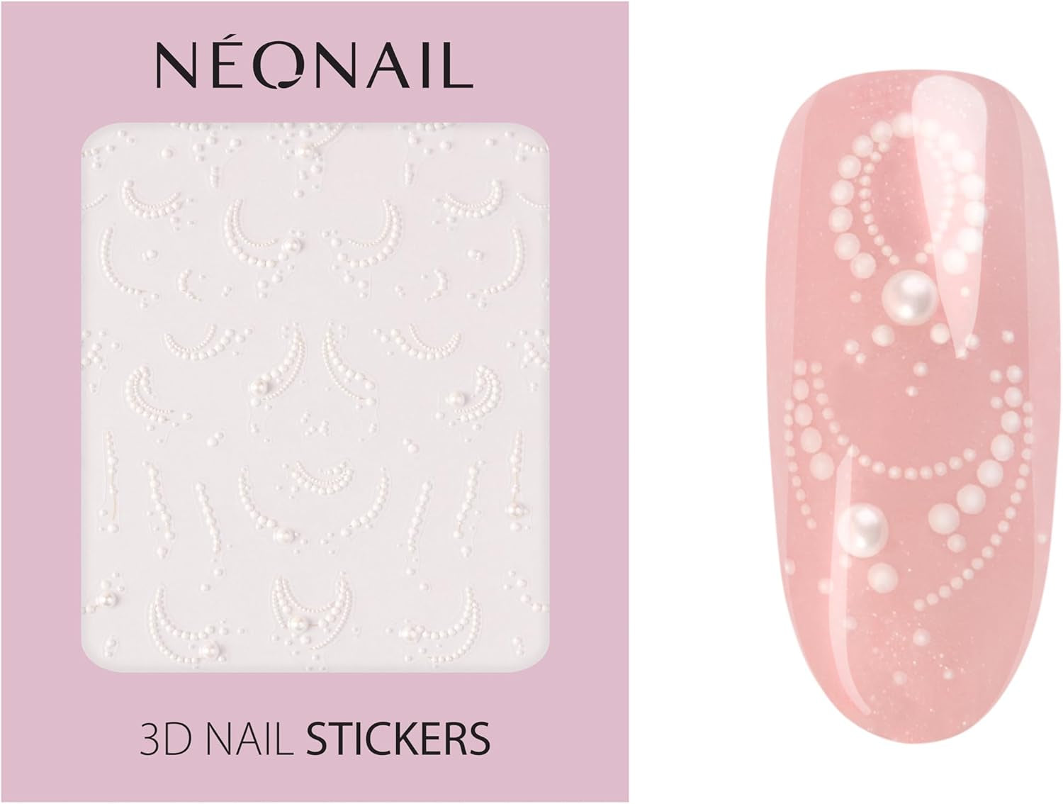 NÉONAIL Nagelstickers 3D - 61 Muster - Nail Charms - Nägel Selber Machen - Nails - Nageldesign - Accessoarer - Nailart - Nail Art Zubehör - Nagel Deko - Nagelschmuck - Dekoration Nageldesign - Weiß