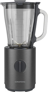 Grundig Delisia Novus SM 7140 Professionell Standmixer, 1,5 liter, 800 Watt, 6-Fach Edelstahlmesser Mit Zirkonium-Beschichtung, 5 Geschwindigkeitsstufen + Pulse-Funktion, Dark Inox/Edelstahl Kitchen Naty Shop