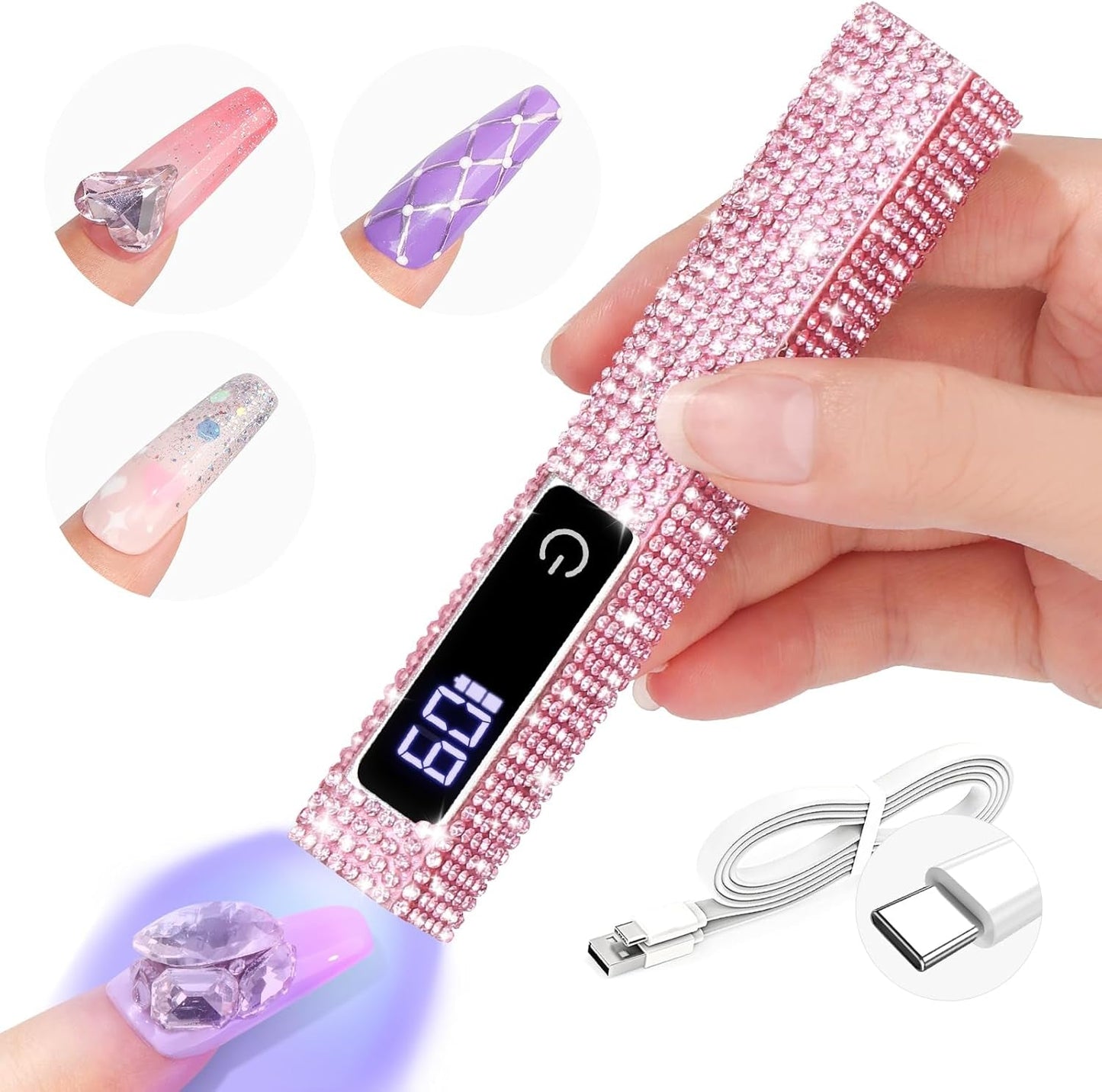 Saviland U V Lampe Für Gelnägel: Mini U V Lampe Für NägelSchützen Sie Die Haut Wiederaufladbar Klein LED Nagellack Trocknergerät Für Nagellack Aufbaugel Nageltips Nagelkleber Geschenke Für Frauen